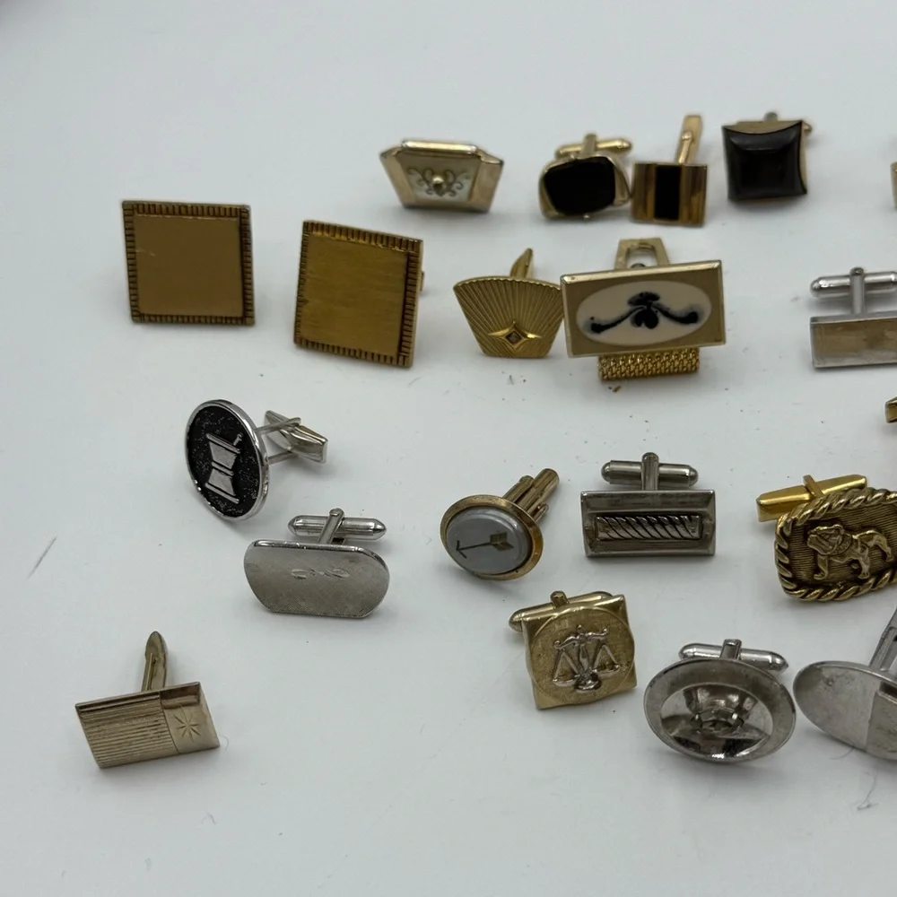 Large lot of various assorted Gold and Silver Cufflinks